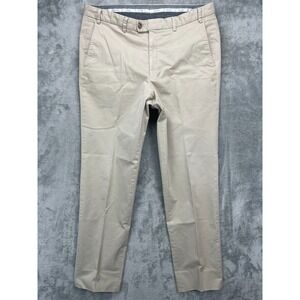 HILTL Men's Dayne Pants 36x30 Beige Chinos Casual Solid‎ Cotton Blend